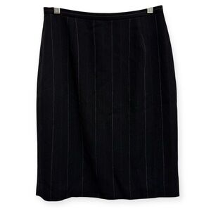 Vintage Ann Taylor Wool Blend Pinstripe Pencil Skirt Size 4